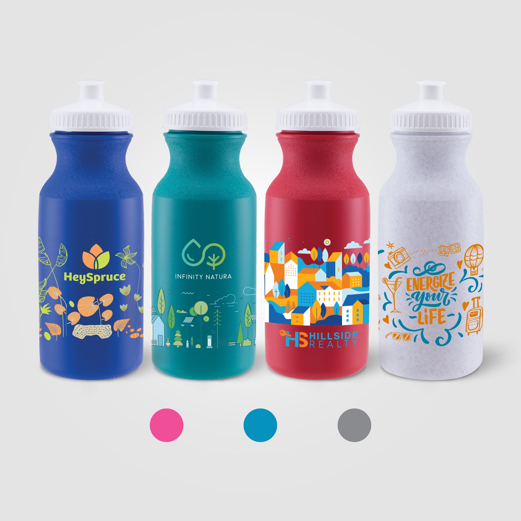Image of the Bike II - ColorJet - Full Color 20 Oz. Sports Bottle promotional product, SKU WBR-C.