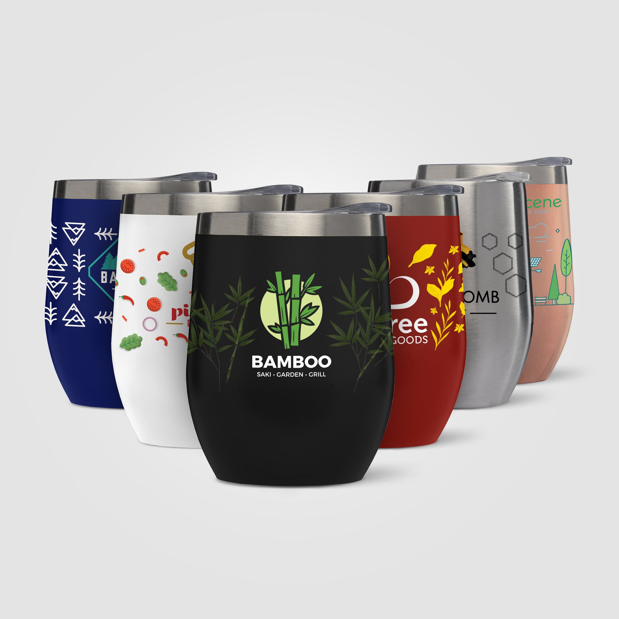 Image of the Escape - 11 oz. Double-Wall Stainless Wine Cup - Full Color promotional product, SKU WCJ-C.