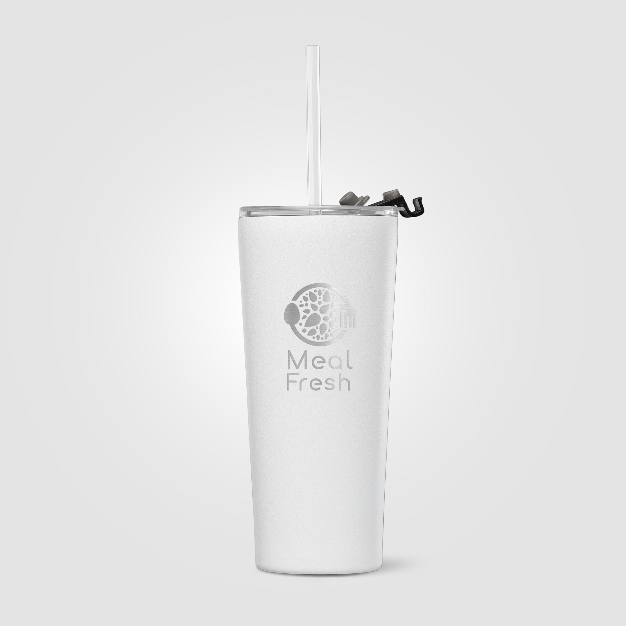 Excalibur - 21 oz. Double-Wall Stainless Tumbler with Straw- Laser