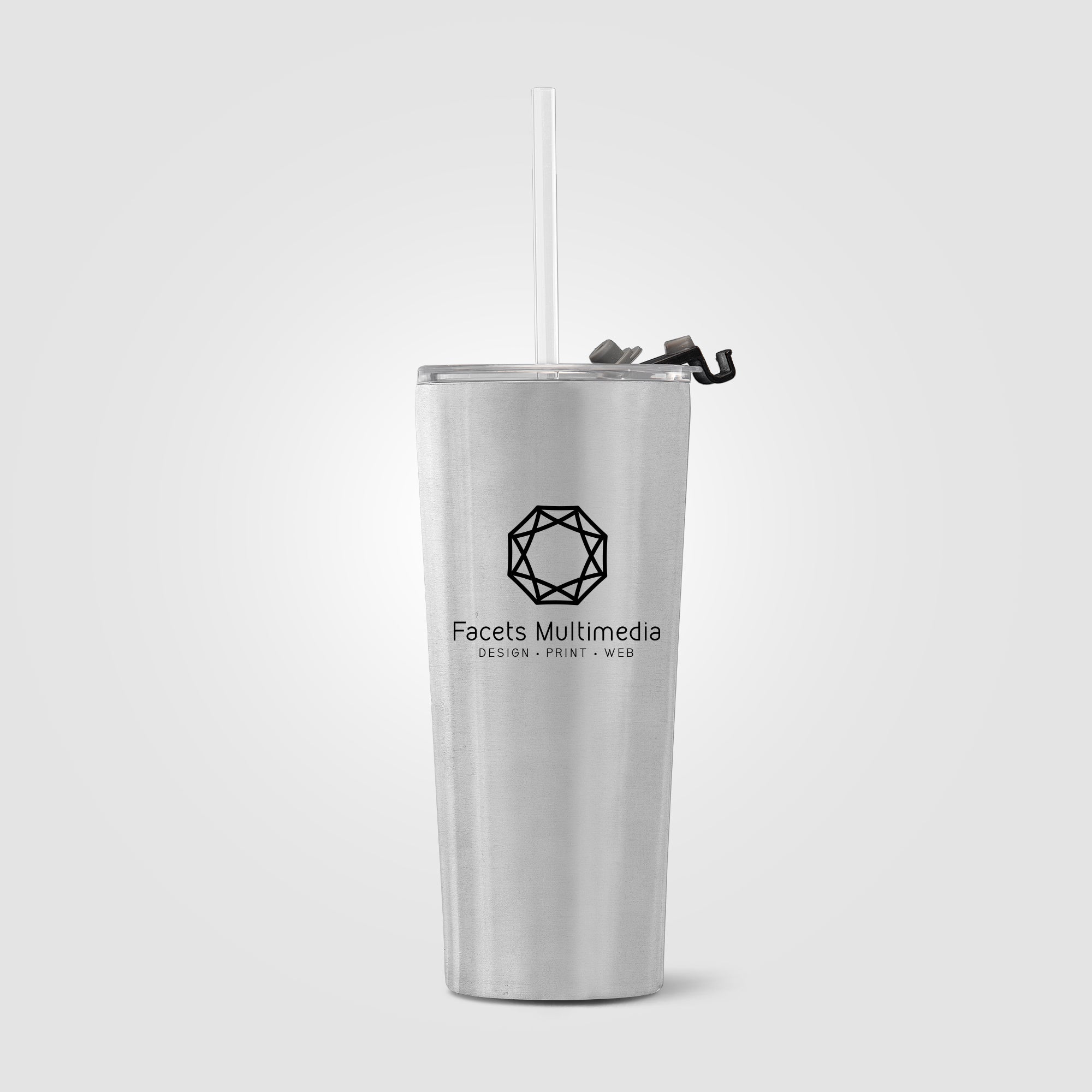 Excalibur - 21 oz. Double-Wall Stainless Tumbler with Straw-zoom-3