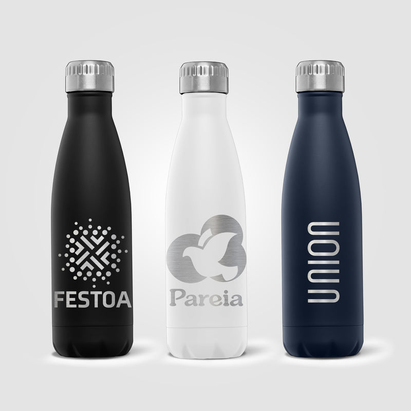 Ibiza Recycled - 22 oz. Single-Wall Stainless Water Bottle - Laser-zoom-