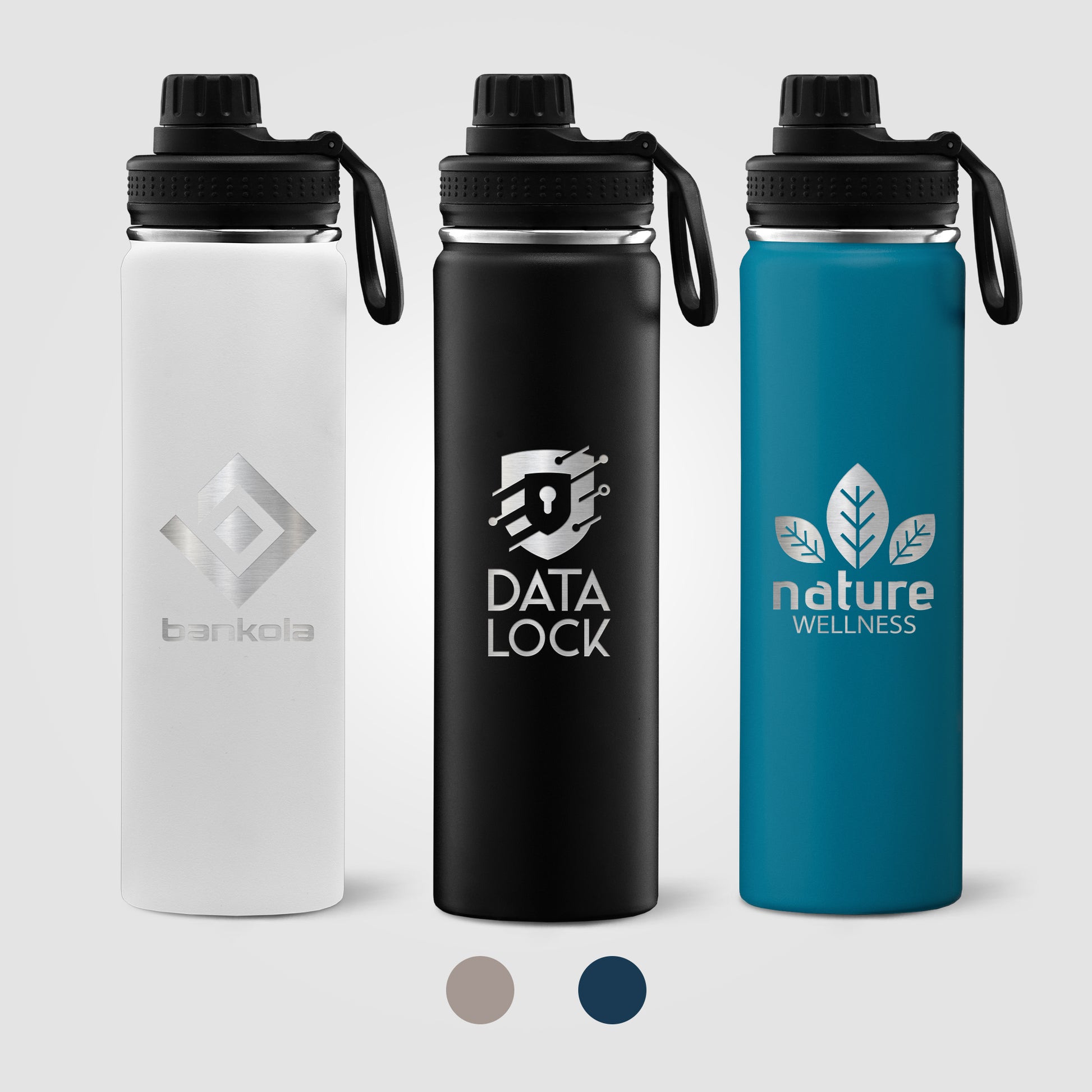Image of the Alaska - 24 oz. Stainless Steel Double Wall Water Bottle - Laser promotional product, SKU WDA-L.