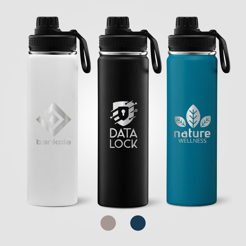 Alaska - 24 oz. Stainless Steel Double Wall Water Bottle - Laser-zoom-