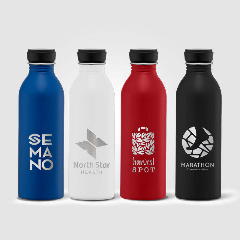 Rio Grande - 18 oz. Single Wall Aluminum Water Bottle - Laser-zoom-