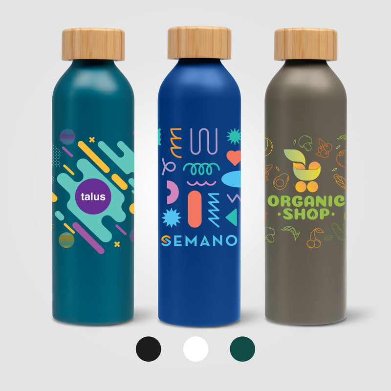 Eden - 20 oz. Aluminum Water Bottle with Bamboo Lid - ColorJet-zoom-