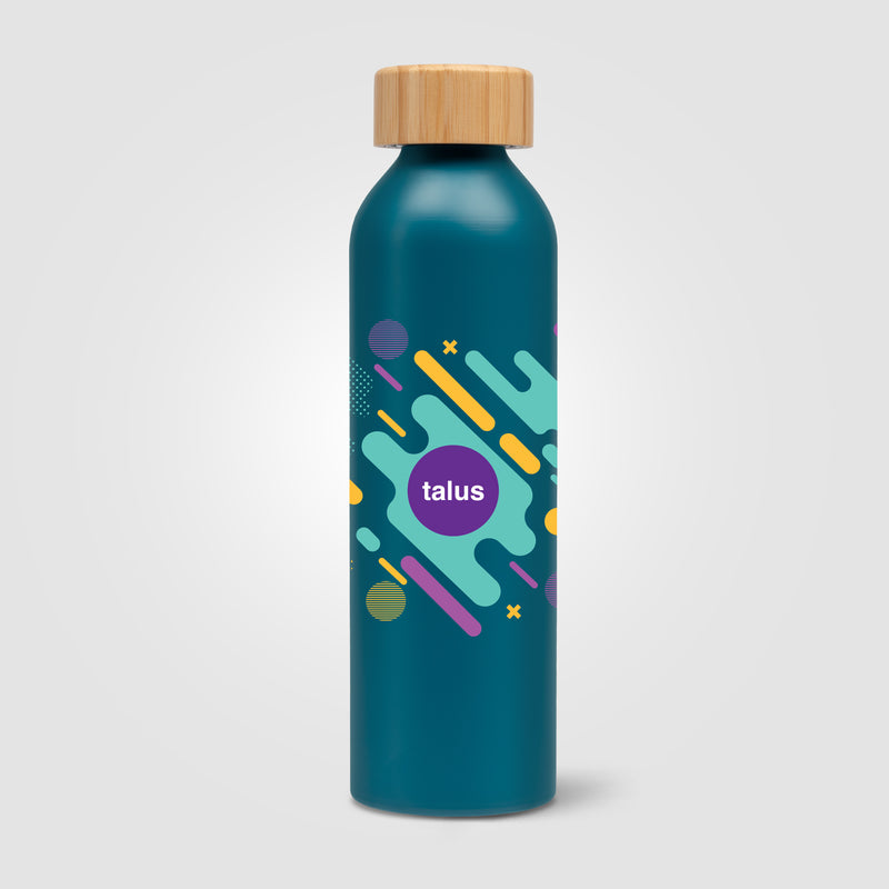 Eden - 20 oz. Aluminum Water Bottle with Bamboo Lid - ColorJet-zoom-