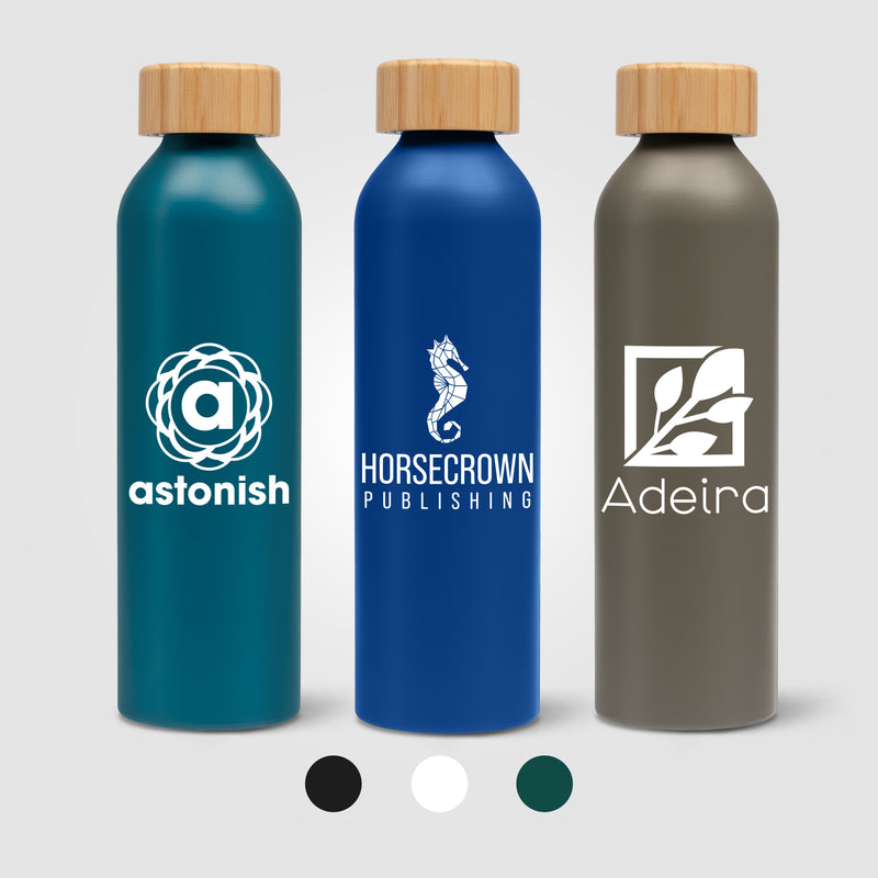 Eden - 20 oz. Aluminum Water Bottle with Bamboo Lid-zoom-