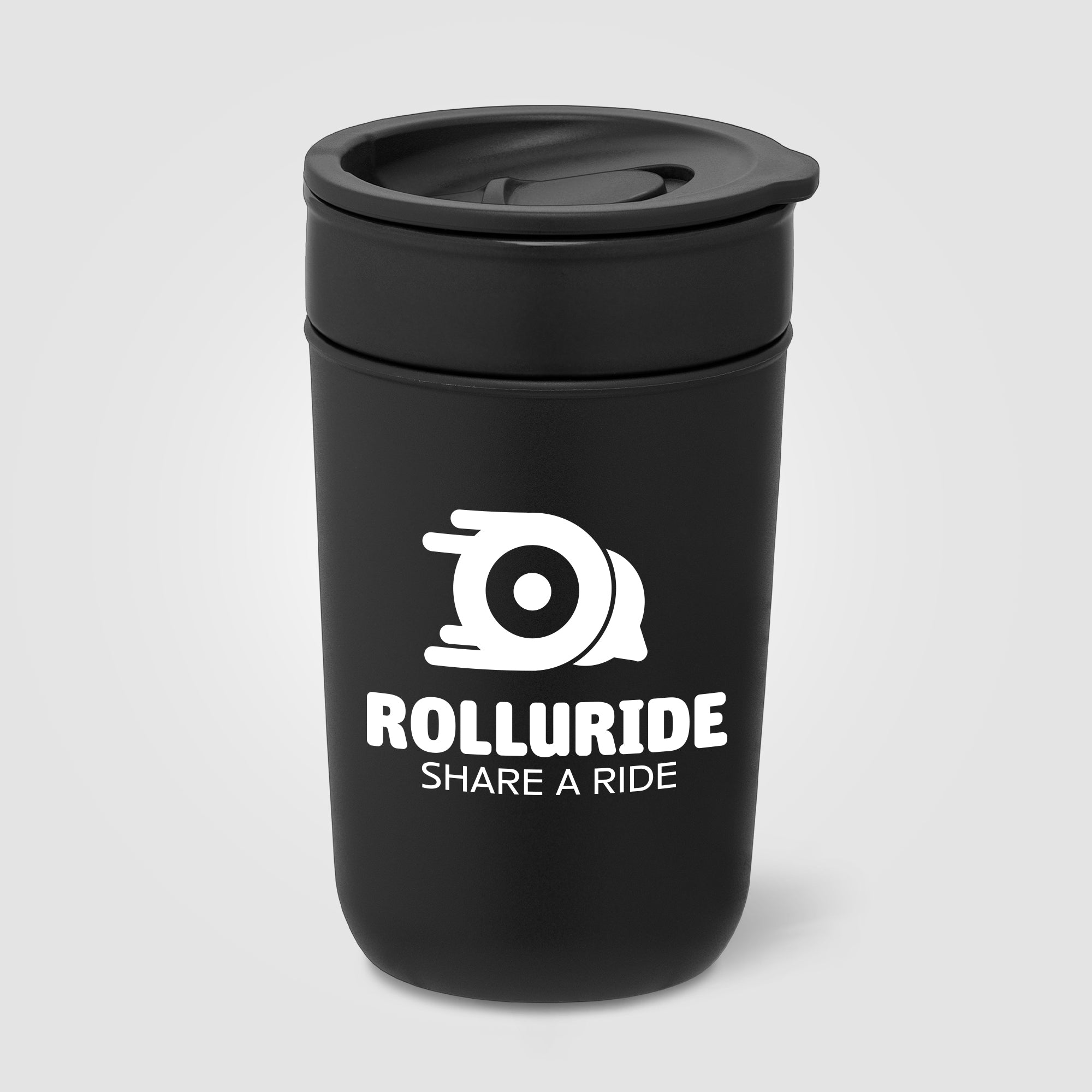 Danube - 12 oz. Ceramic Tumbler with Recycled Plastic Exterior & Lid-zoom-2