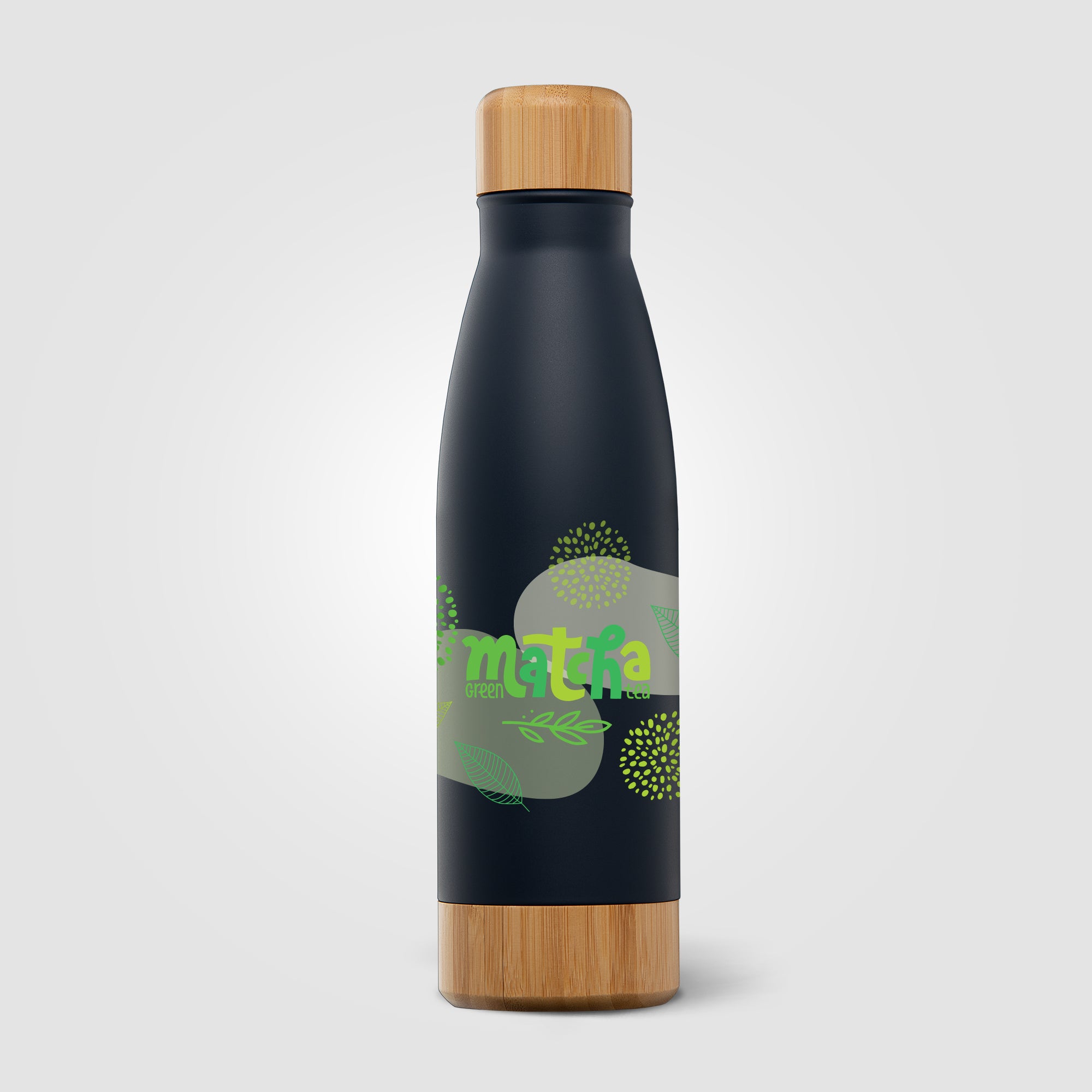 Ibiza Bamboo - 21 oz. Double-Wall Stainless Bottle - ColorJet-zoom-4