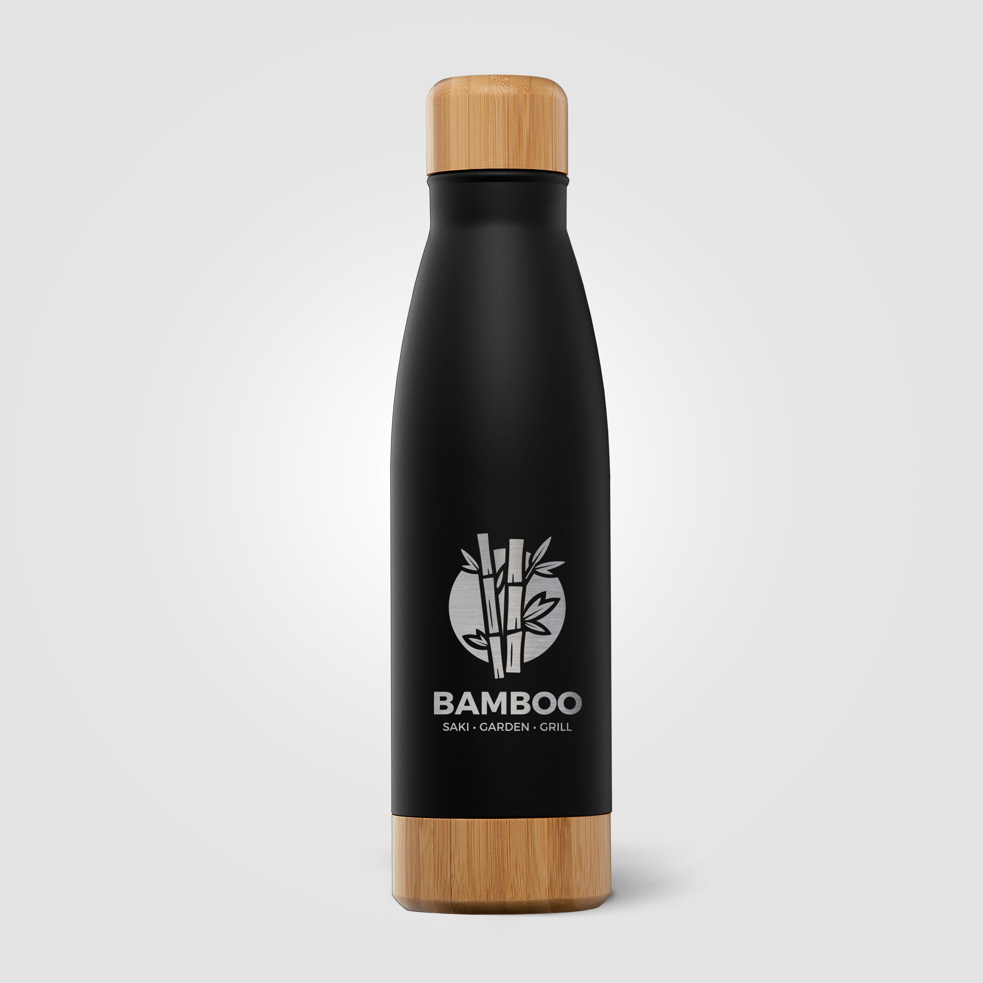 Ibiza Bamboo - 21 oz. Double-Wall Stainless Bottle - Laser