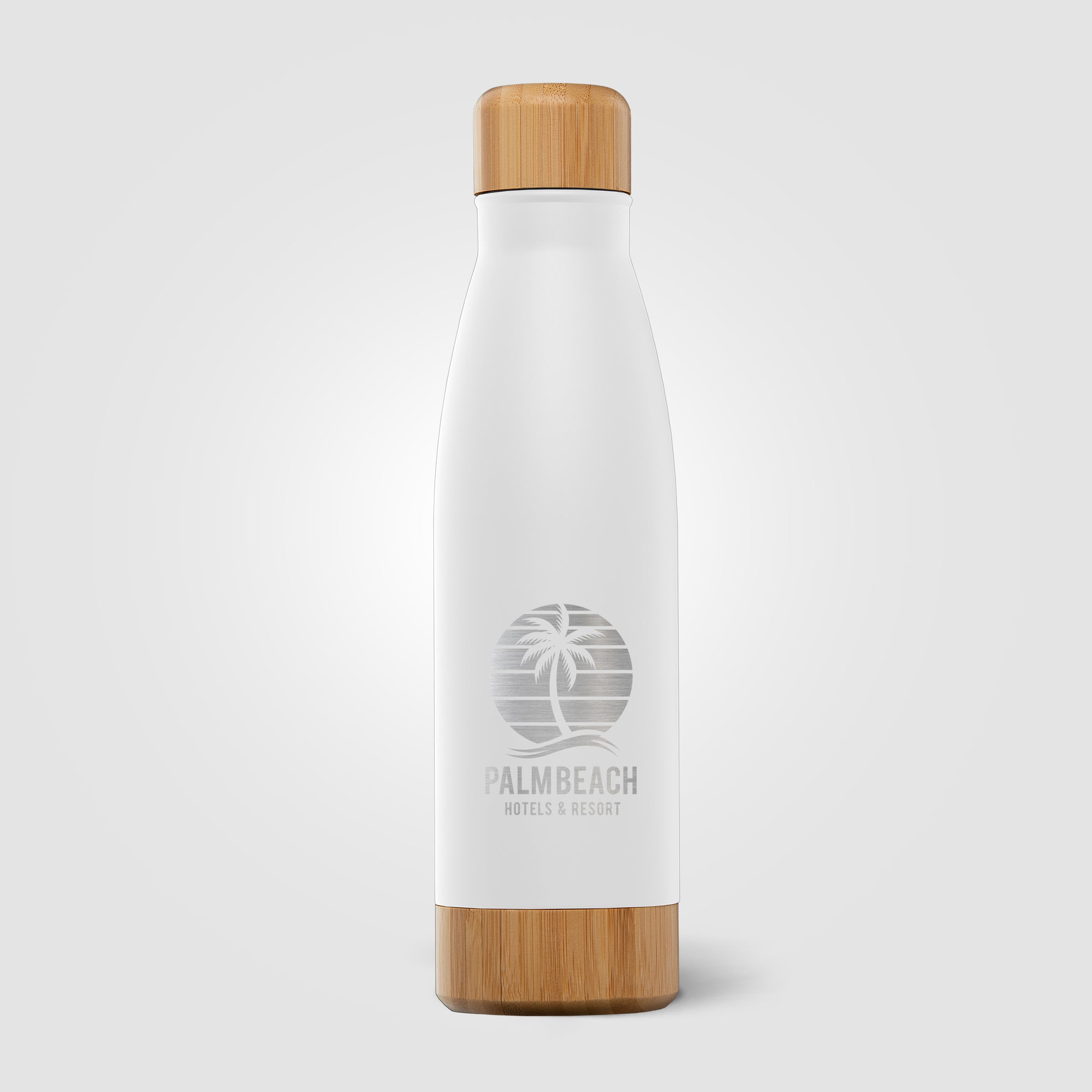 Ibiza Bamboo - 21 oz. Double-Wall Stainless Bottle - Laser-zoom-3