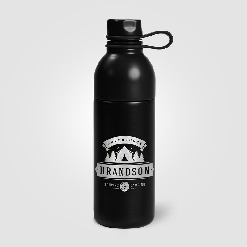 Northstar - 20 oz. Double Wall Stainless Steel Water Bottle - Laser-zoom-