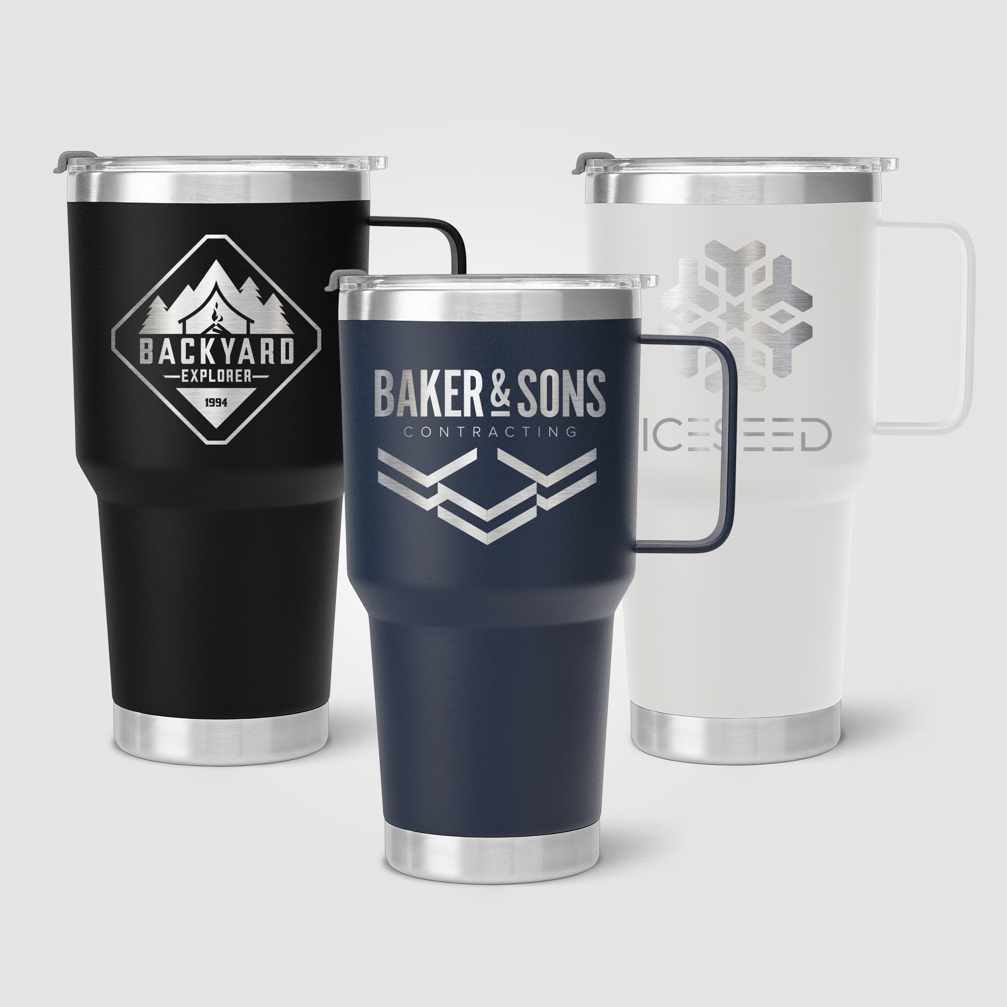 Anchorage Pro - 30 oz. Double-Wall Recycled Stainless Steel Tumbler - Laser-zoom-1