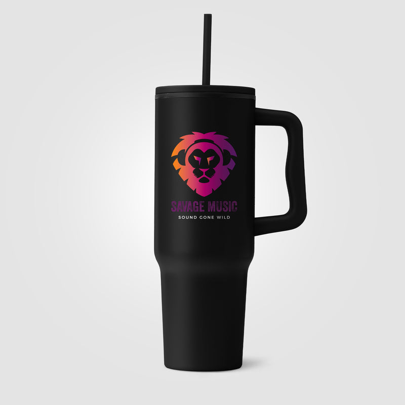 Polar Stainless Steel Double-Wall Straw Tumbler - 40 oz. - Full-Color Inkjet-zoom-