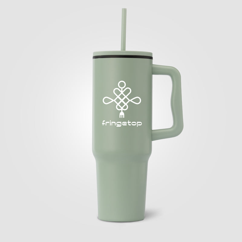 Polar - 40 oz. Stainless Steel Tumbler with Plastic Liner and Straw-zoom-