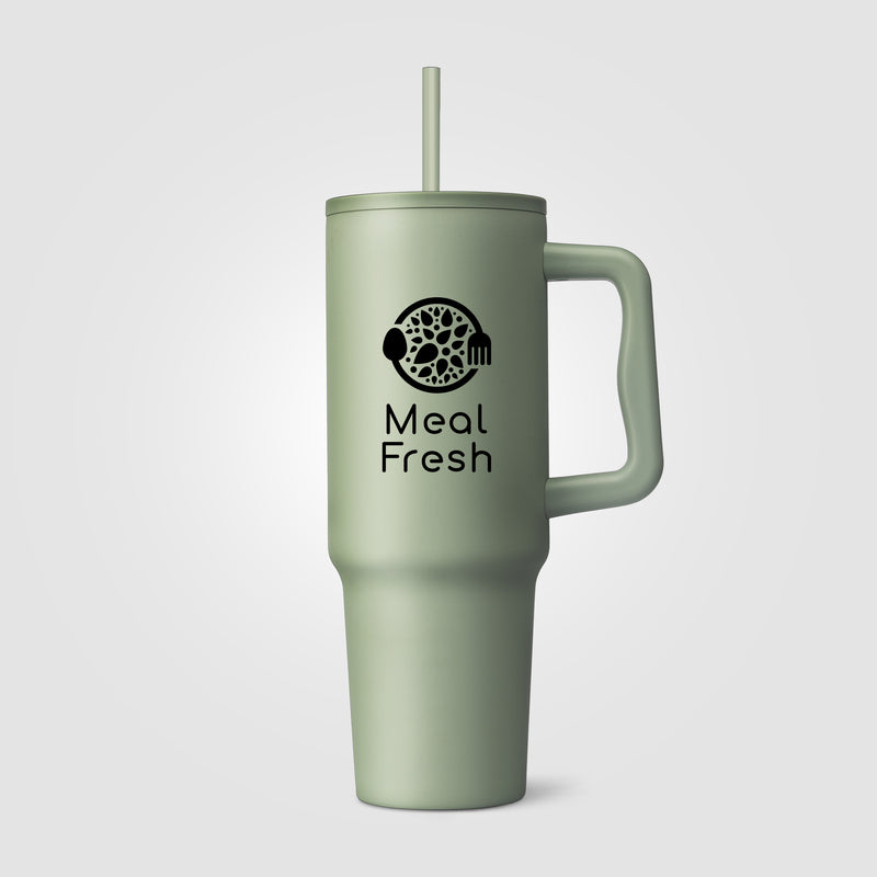 Polar Pro - 40 oz. Double-Wall Recycled Stainless Steel Tumbler with Straw-zoom-