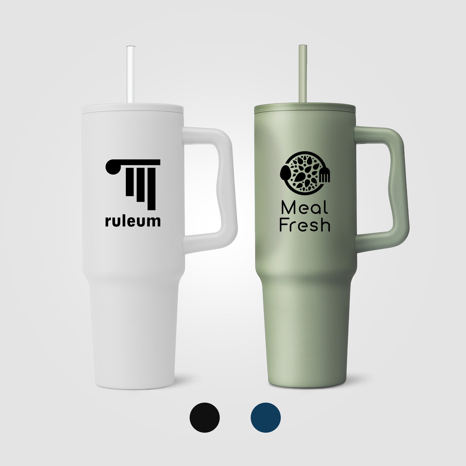 Image of the Polar Pro - 40 oz. Double-Wall Recycled Stainless Steel Tumbler with Straw promotional product, SKU WEZ.