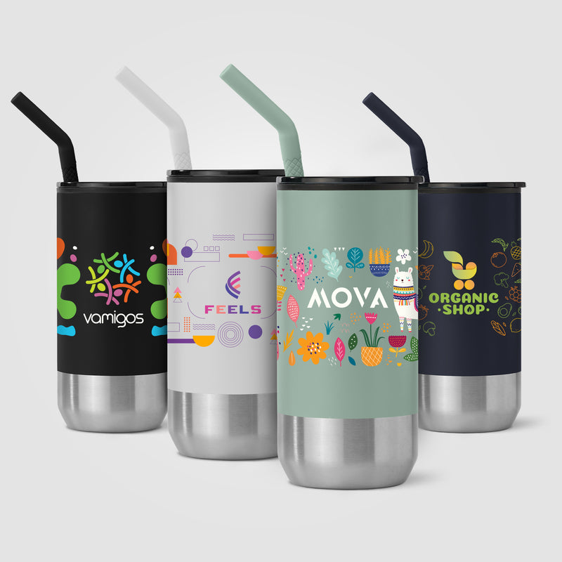 Atlantis - 16 oz. Double Wall Tumbler - Stainless with Recycled RPP Inner - ColorJet-zoom-