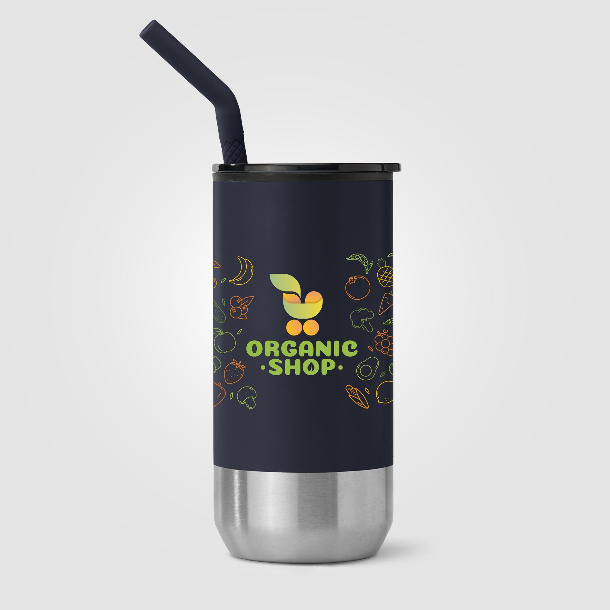 Atlantis - 16 oz. Double Wall Tumbler - Stainless with Recycled RPP Inner - ColorJet-4