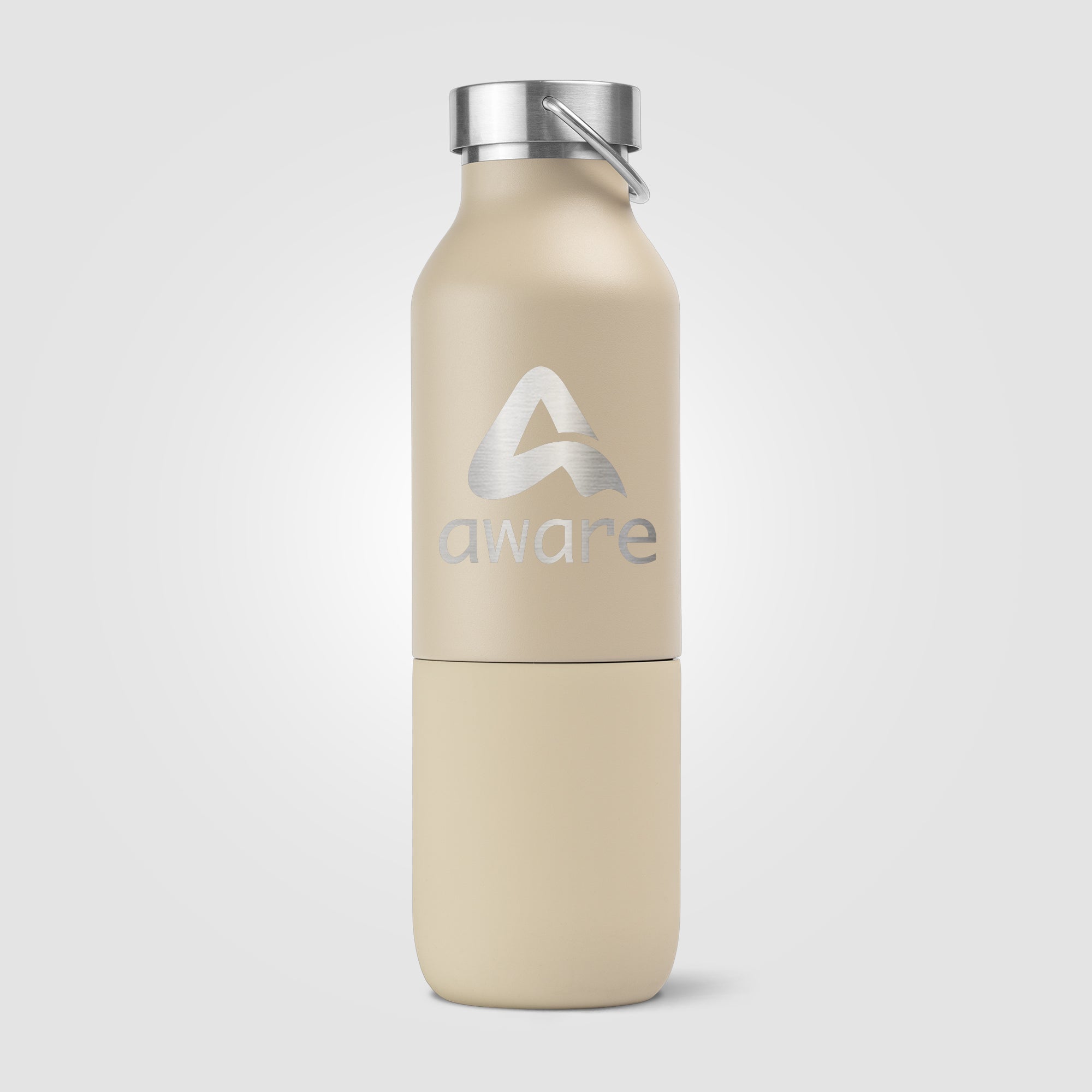 Freya Duo – 2-in-1 20 oz. Double-Wall Recycled Stainless Steel Bottle with 11 oz. Tumbler - Laser-zoom-3