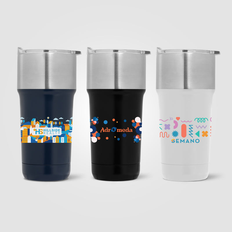 Optimus - 20 oz. Double Wall Stainless Tumbler with Ceramic Interior - Colorjet-zoom-