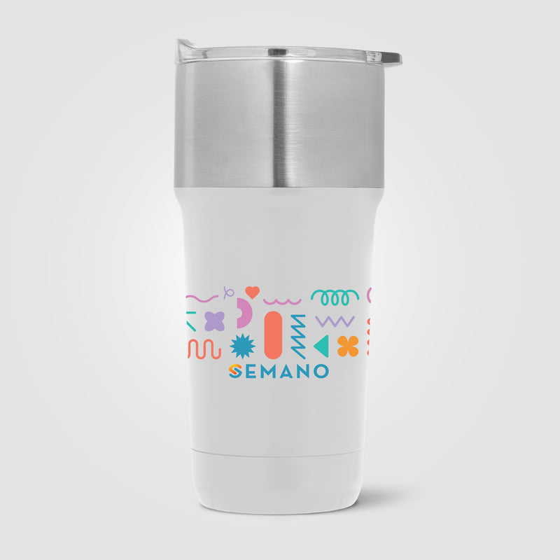 Optimus - 20 oz. Double Wall Stainless Tumbler with Ceramic Interior - Colorjet-zoom-
