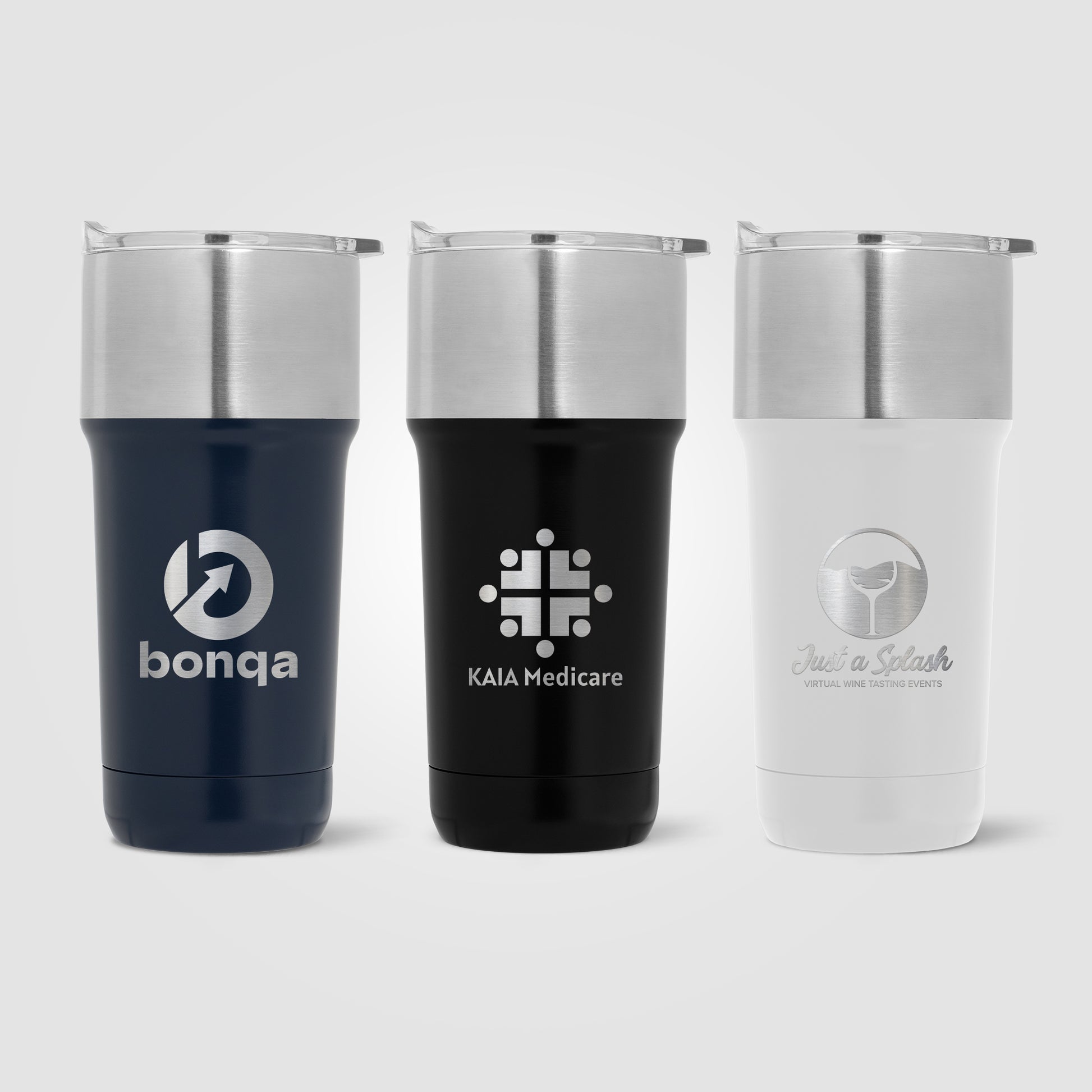 Image of the Optimus - 20 oz. Double Wall Stainless Tumbler with Ceramic Interior - Laser promotional product, SKU WFO-L.