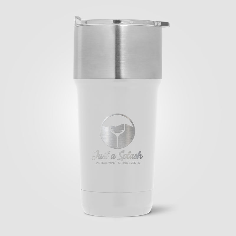 Optimus - 20 oz. Double Wall Stainless Tumbler with Ceramic Interior - Laser-zoom-