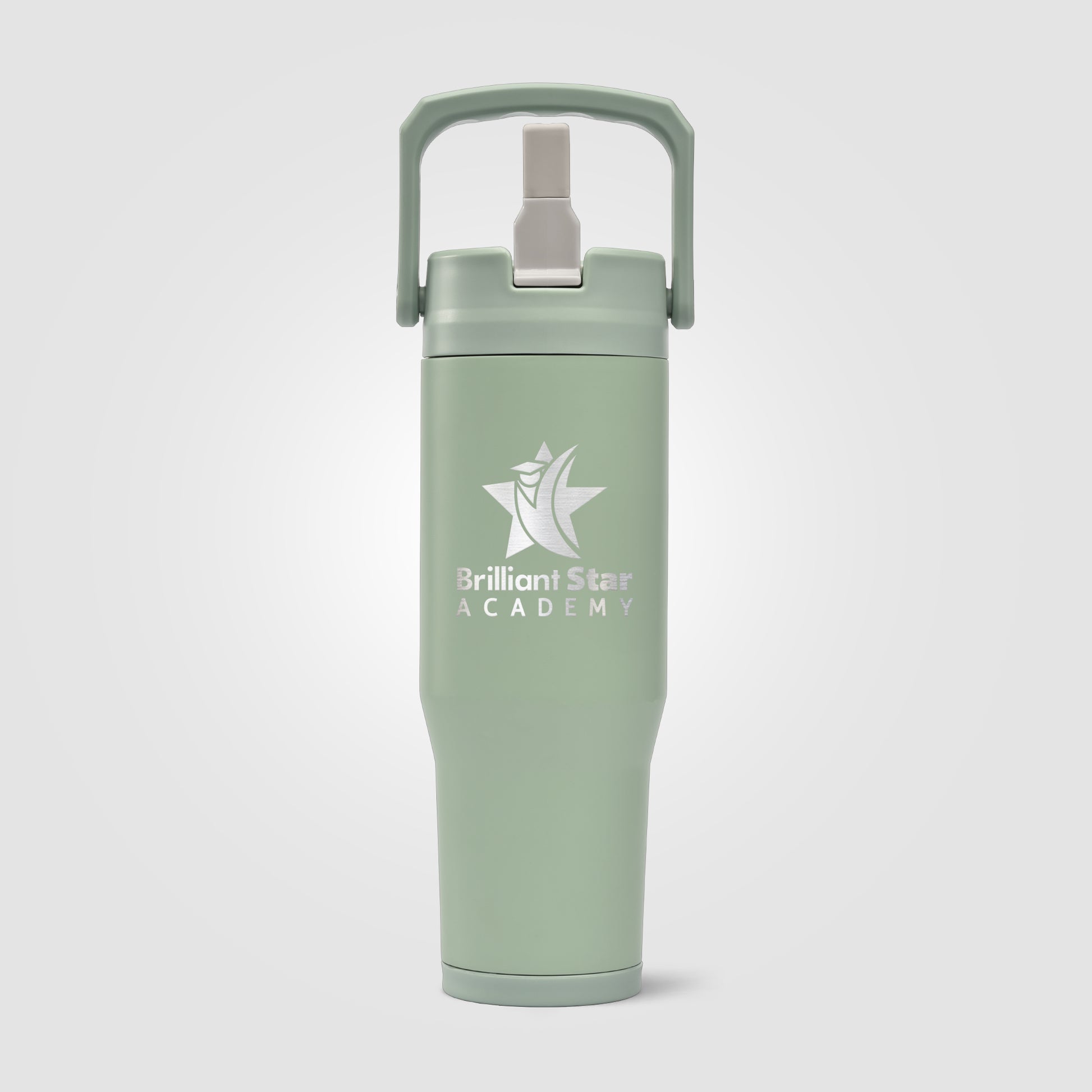 Polar Duo - 32 oz. Double-Wall Recycled Stainless Steel Tumbler with Storage Base - Laser-4