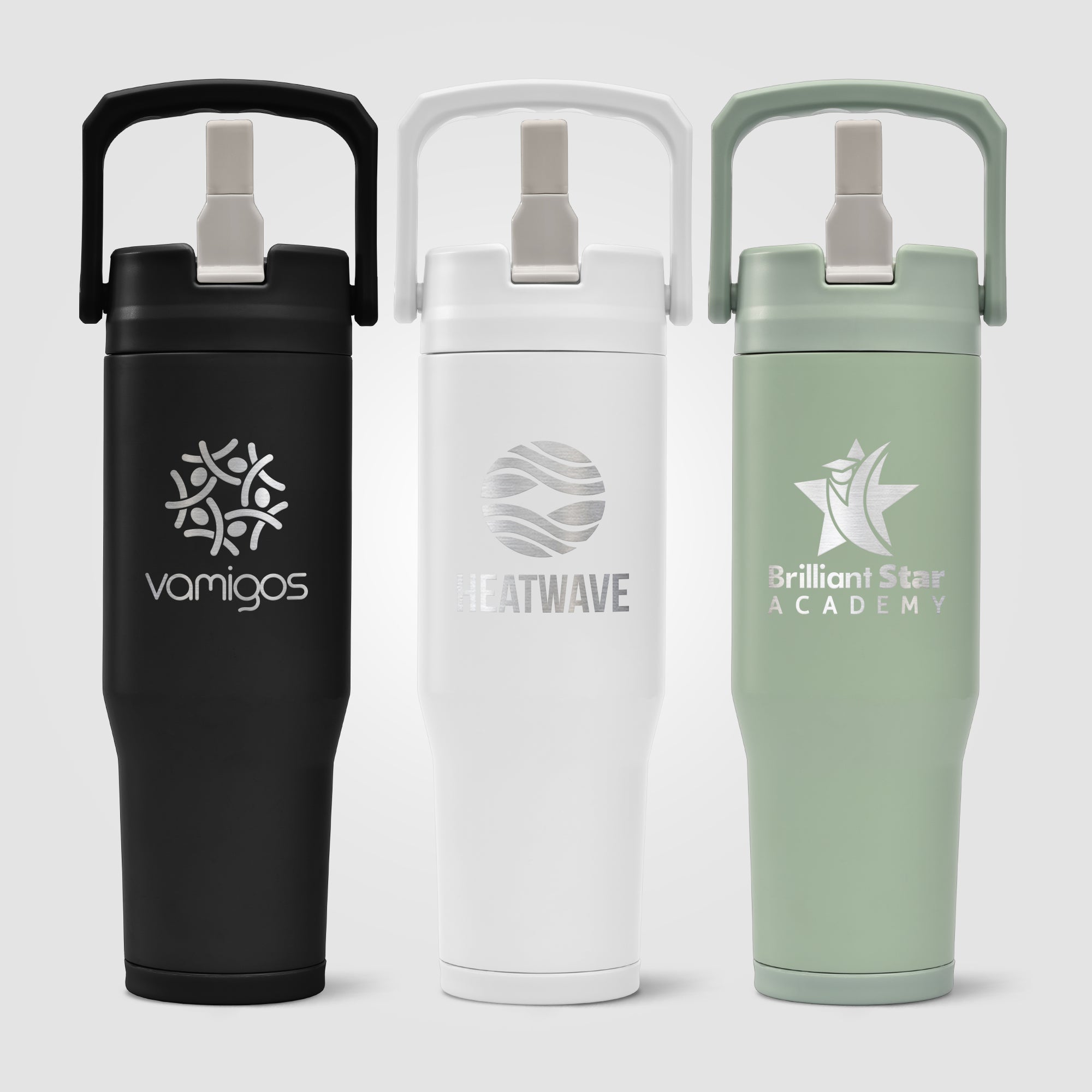 Image of the Polar Duo - 32 oz. Double-Wall Recycled Stainless Steel Tumbler with Storage Base - Laser promotional product, SKU WFR-L.