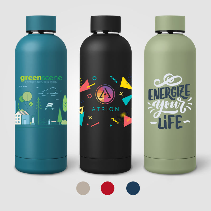 Astrid Recycled Stainless Steel Double Wall Bottle - 18 oz. - ColorJet-zoom-