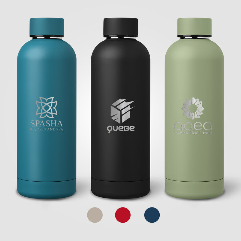 Astrid Recycled Stainless Steel Double Wall Bottle - 18 oz. - Laser Engraved-zoom-