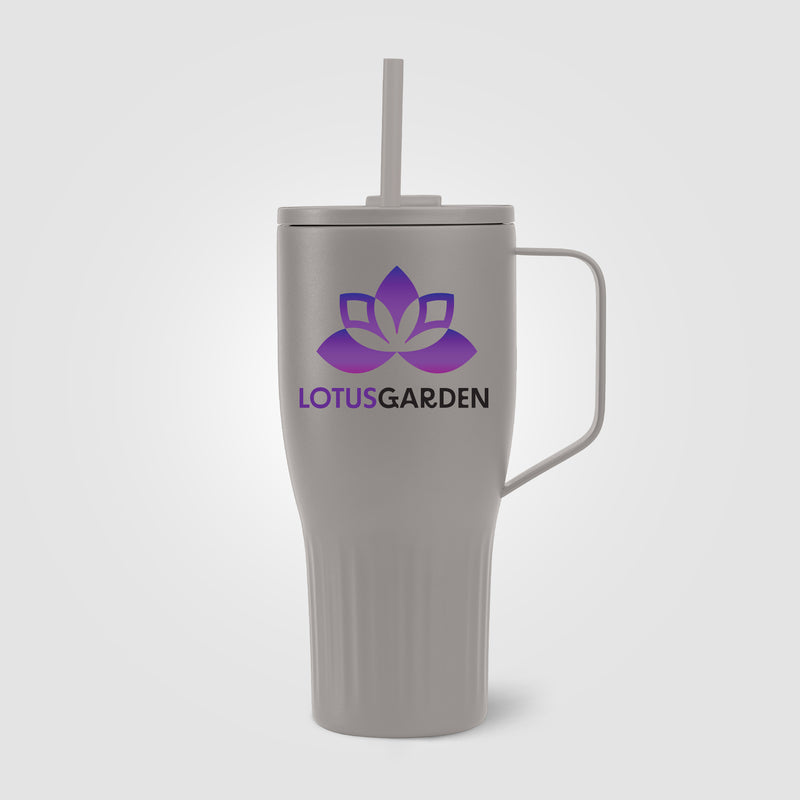 Majesty Recycled Stainless Steel Straw Tumbler - 30 oz. - Full-Color Inkjet-zoom-