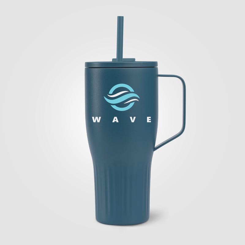 Majesty Recycled Stainless Steel Straw Tumbler - 30 oz. - Full-Color Inkjet-zoom-