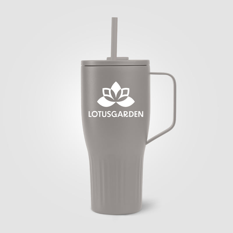 Majesty Recycled Stainless Steel Straw Tumbler - 30 oz.-zoom-