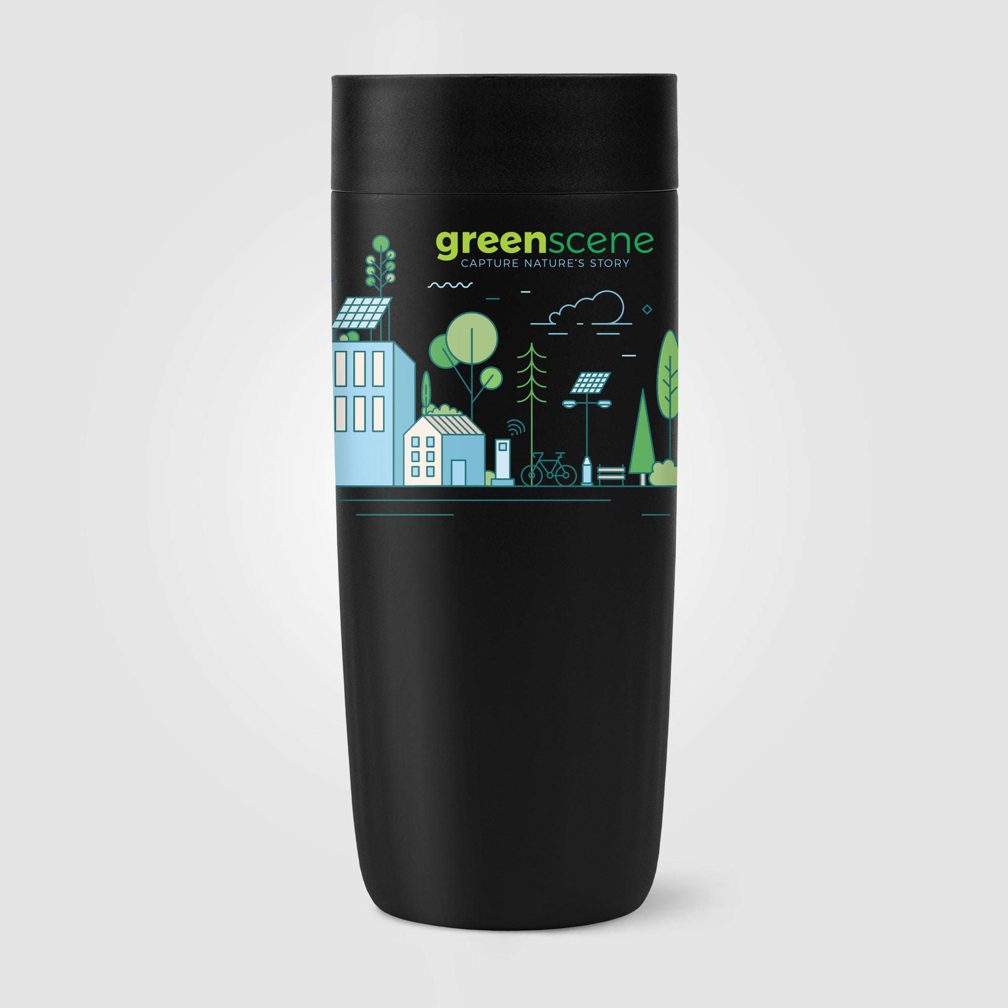 Majesty Recycled Stainless Steel Tumbler - 13 oz. - ColorJet-zoom-2