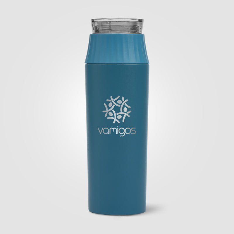 Majesty Recycled Stainless Steel Leakproof Lid Bottle - 20 oz. - Laser Engraved-zoom-