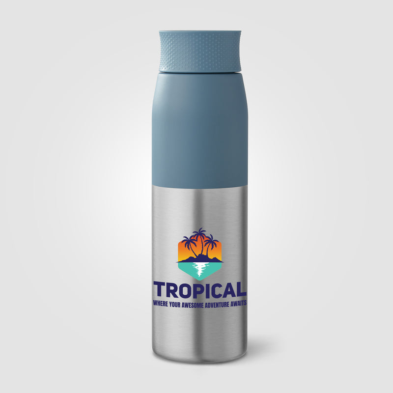 Borealis Recycled Stainless Steel Twist Lid Bottle - 22 oz. - ColorJet-zoom-