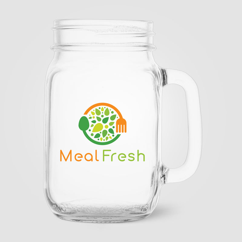 Root Handled Jar Glass - 16 oz. - ColorJet-zoom-