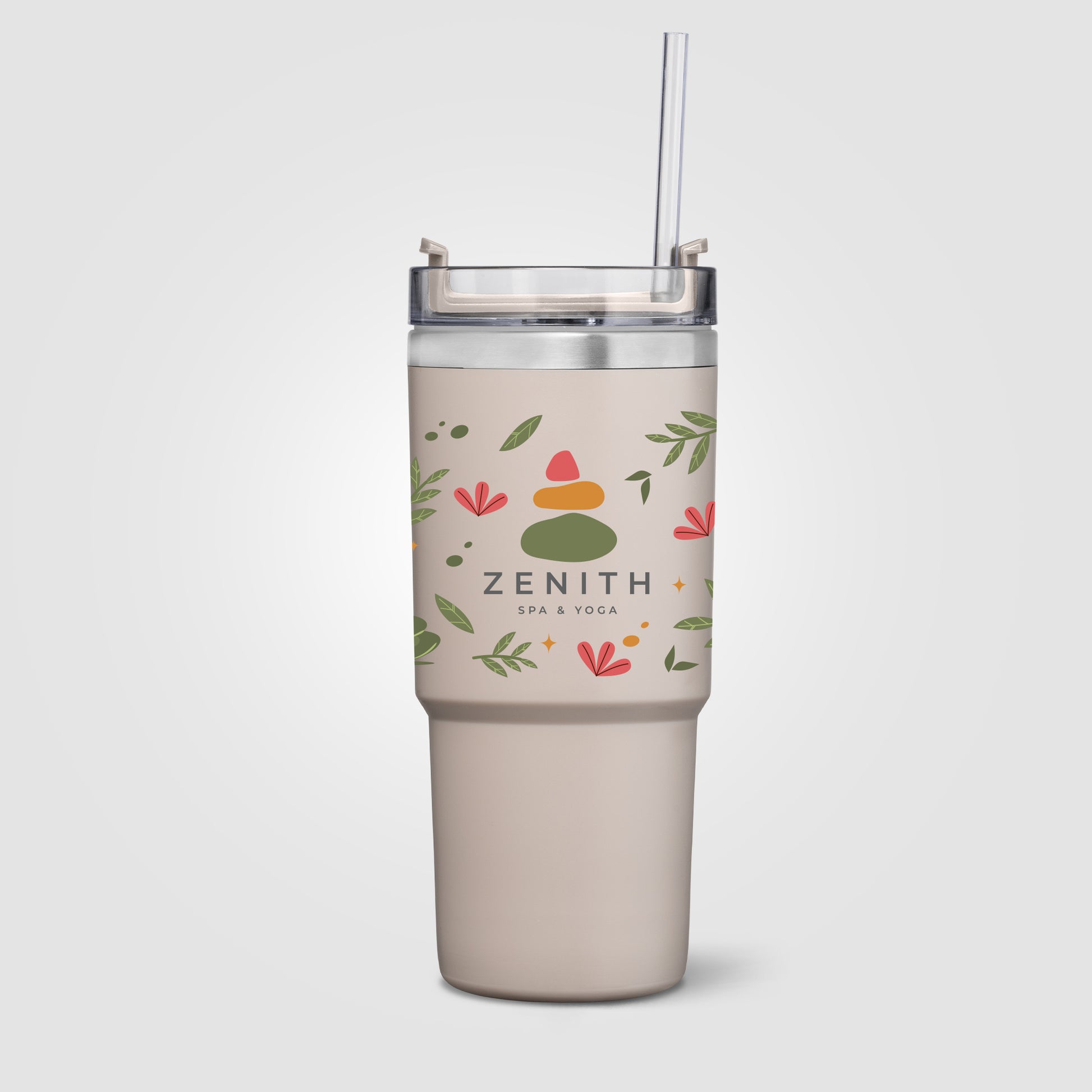 Rime Recycled Stainless Steel Double Wall Leakproof Straw Tumbler - 25oz - ColorJet-4