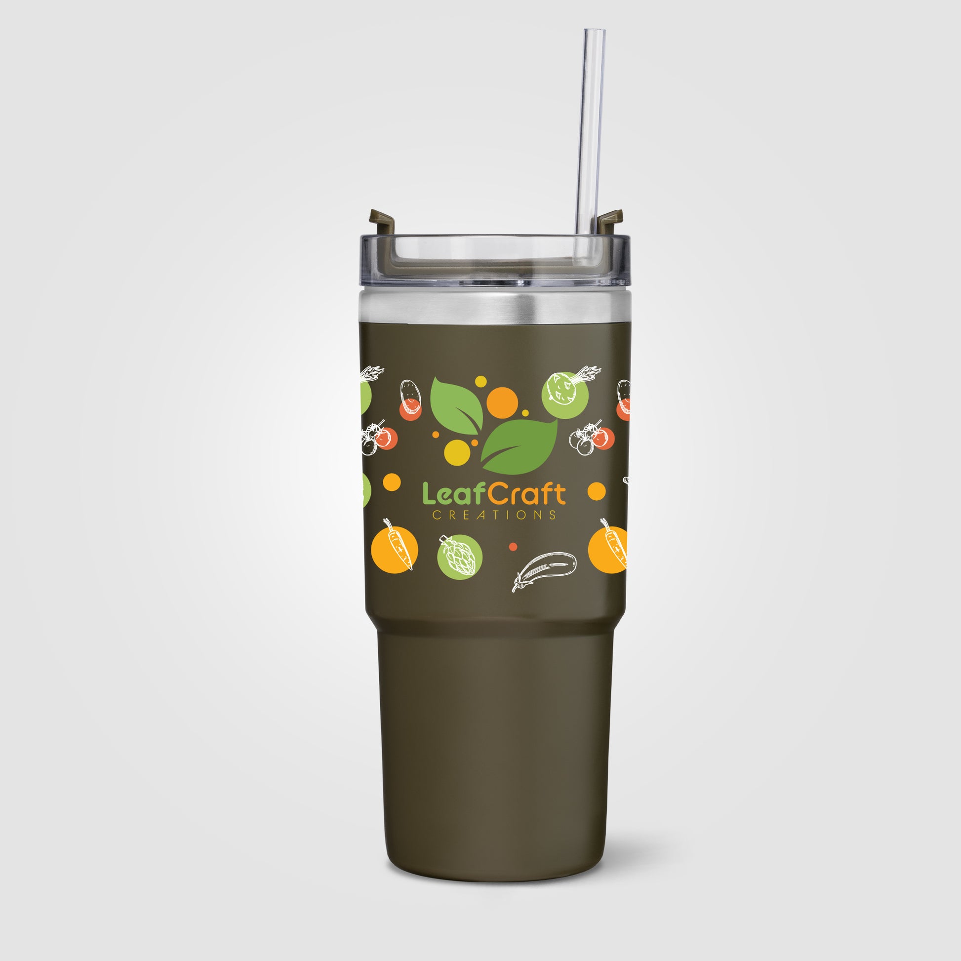 Rime Recycled Stainless Steel Double Wall Leakproof Straw Tumbler - 25oz - ColorJet-3