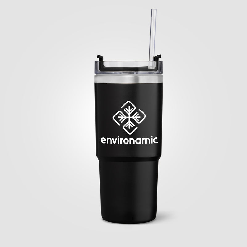 Rime Recycled Stainless Steel Double Wall Leakproof Straw Tumbler - 25oz-zoom-