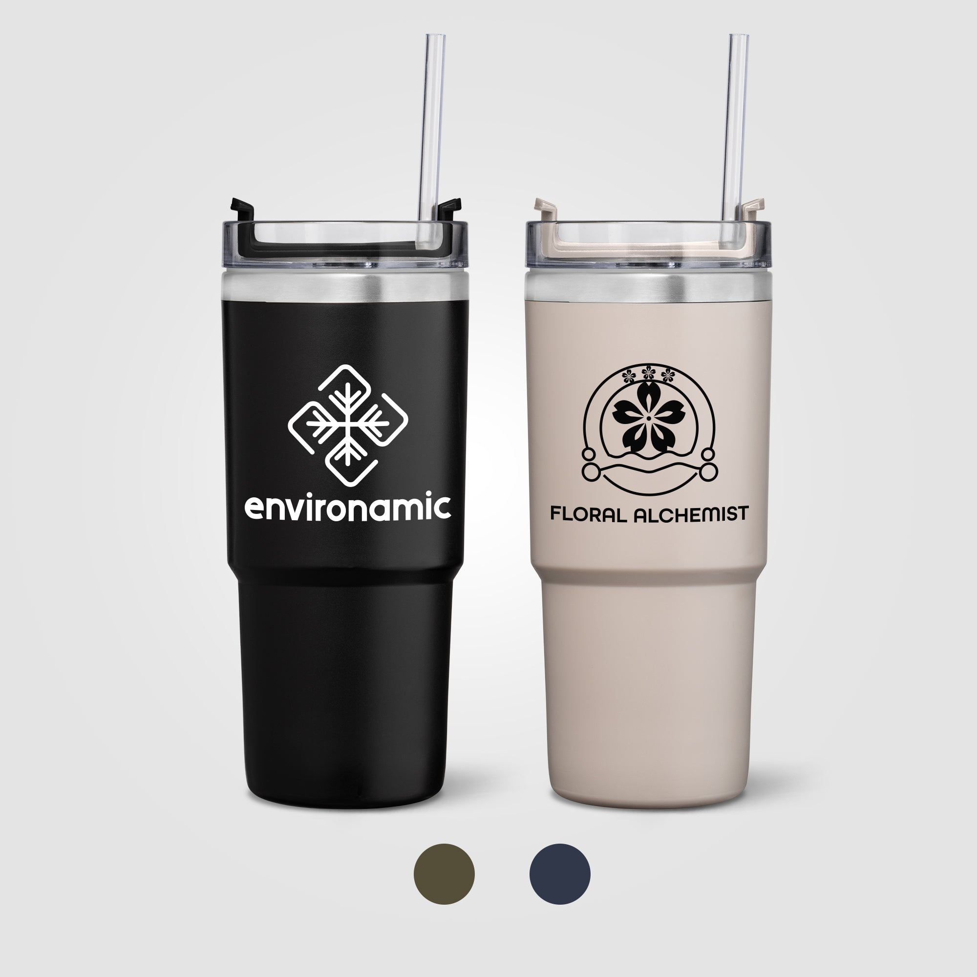 Image of the Rime Recycled Stainless Steel Double Wall Leakproof Straw Tumbler - 25oz promotional product, SKU WJT.