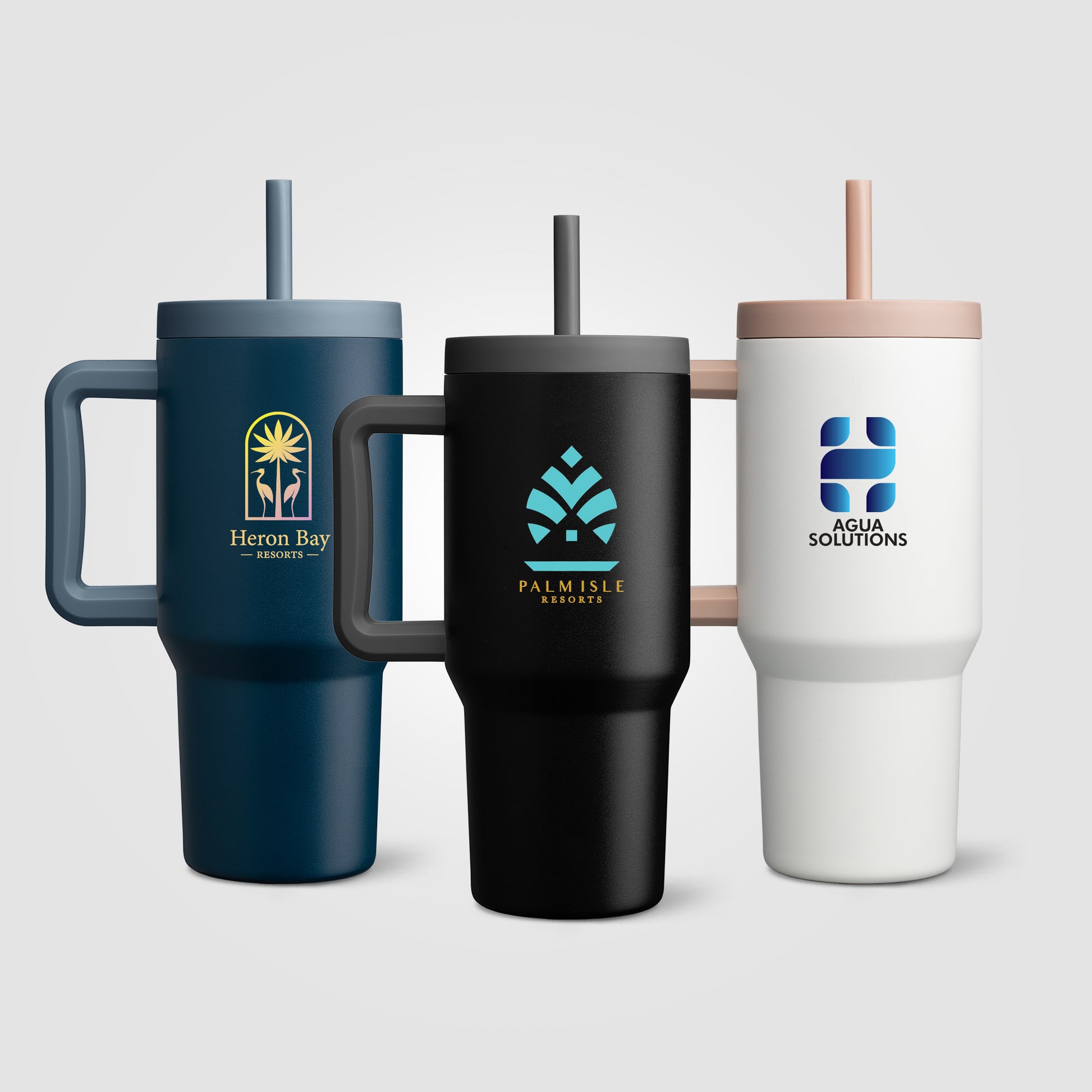 Image of the Grosche Aspen Stainless Steel Triple-Wall Insulated Straw Mug - 32oz -ColorJet promotional product, SKU WJU-C.