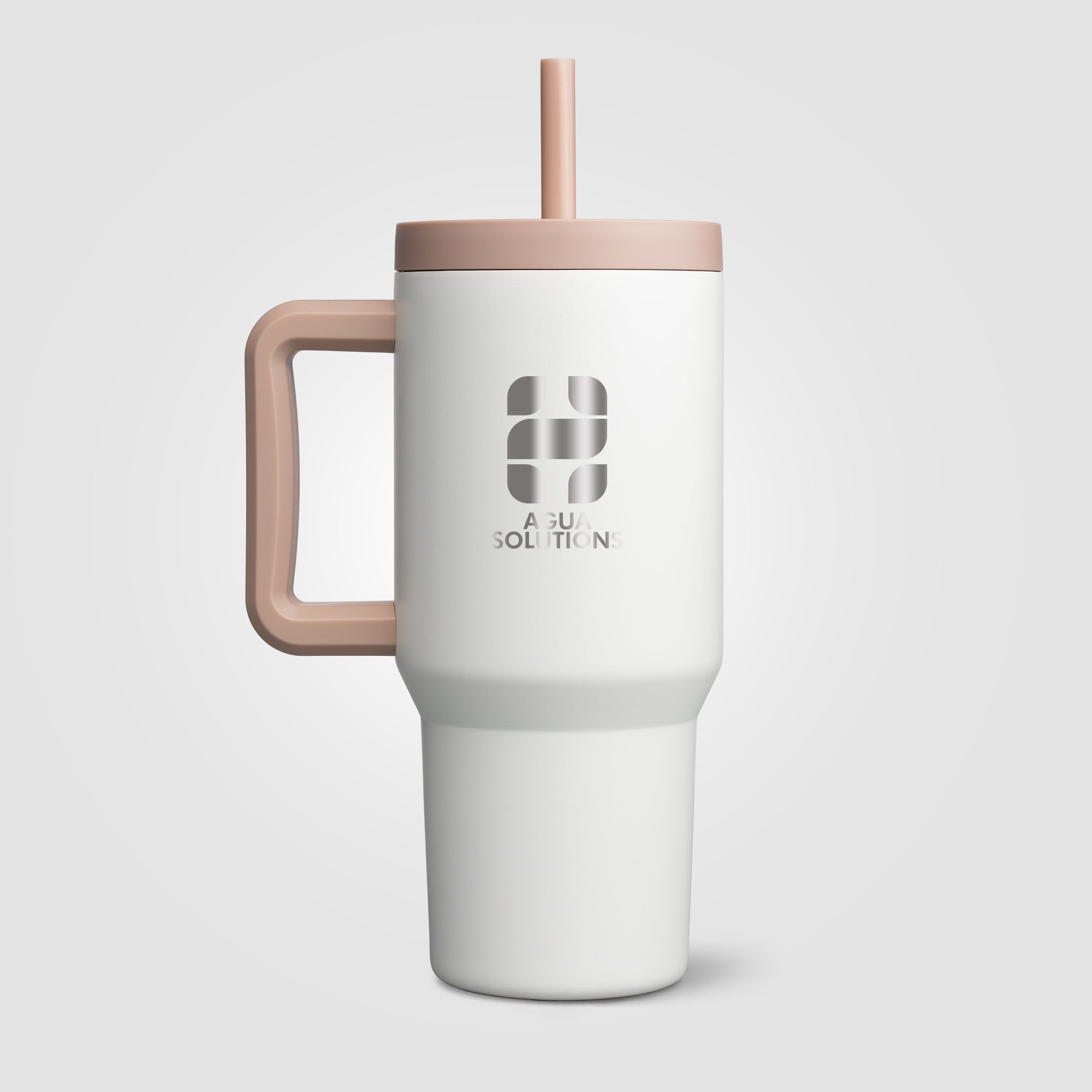 Grosche Aspen Stainless Steel Triple-Wall Insulated Straw Mug - 32oz -Laser Engraved-zoom-3