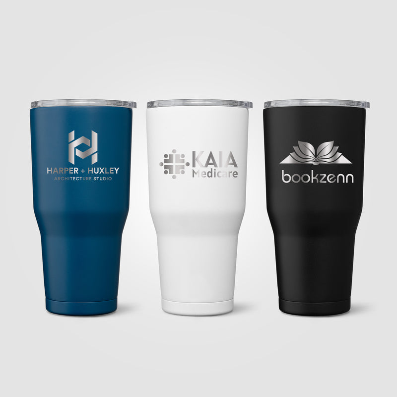 Grosche Yukon Stainless Steel Slider Lid Tumbler - 30oz -Laser Engraved-zoom-