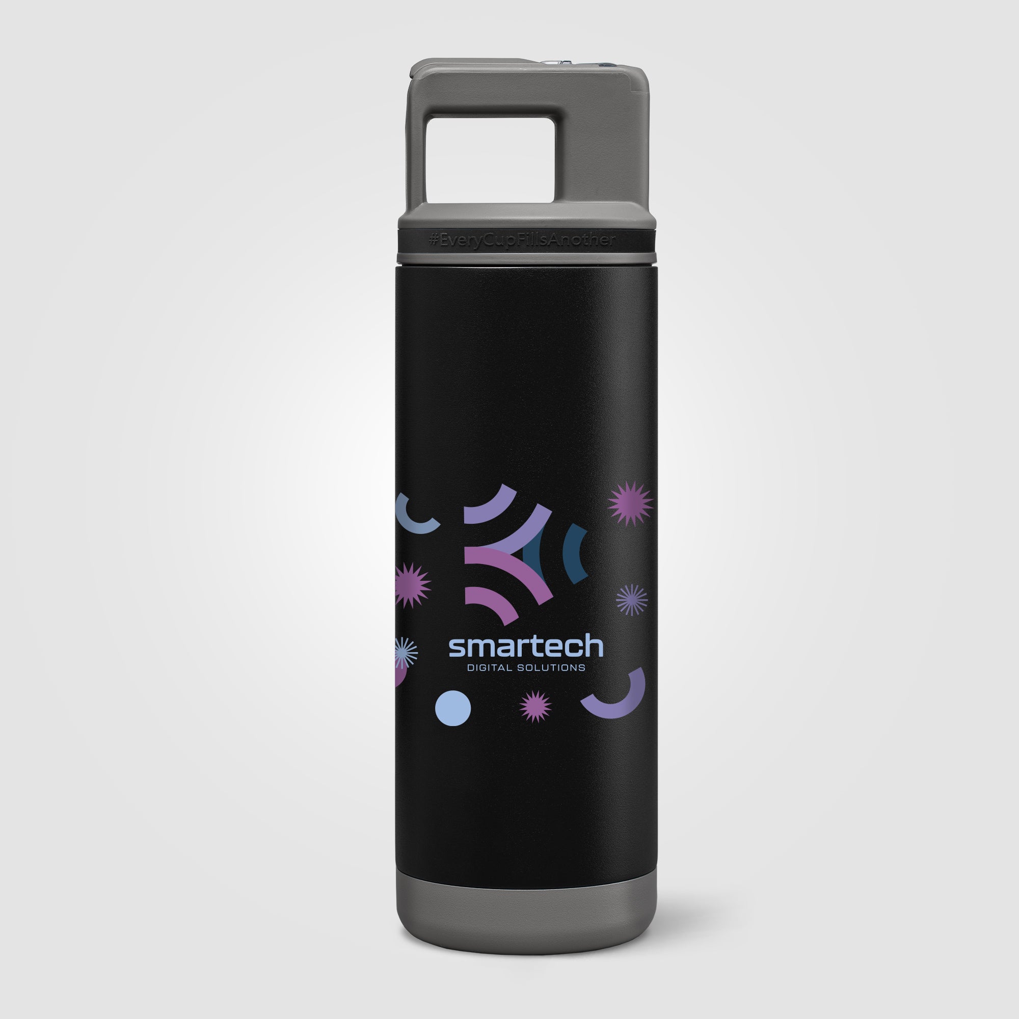 Grosche Alpine Stainless Steel Removable Straw Flip n' Sip Bottle - 20oz -ColorJet-zoom-2