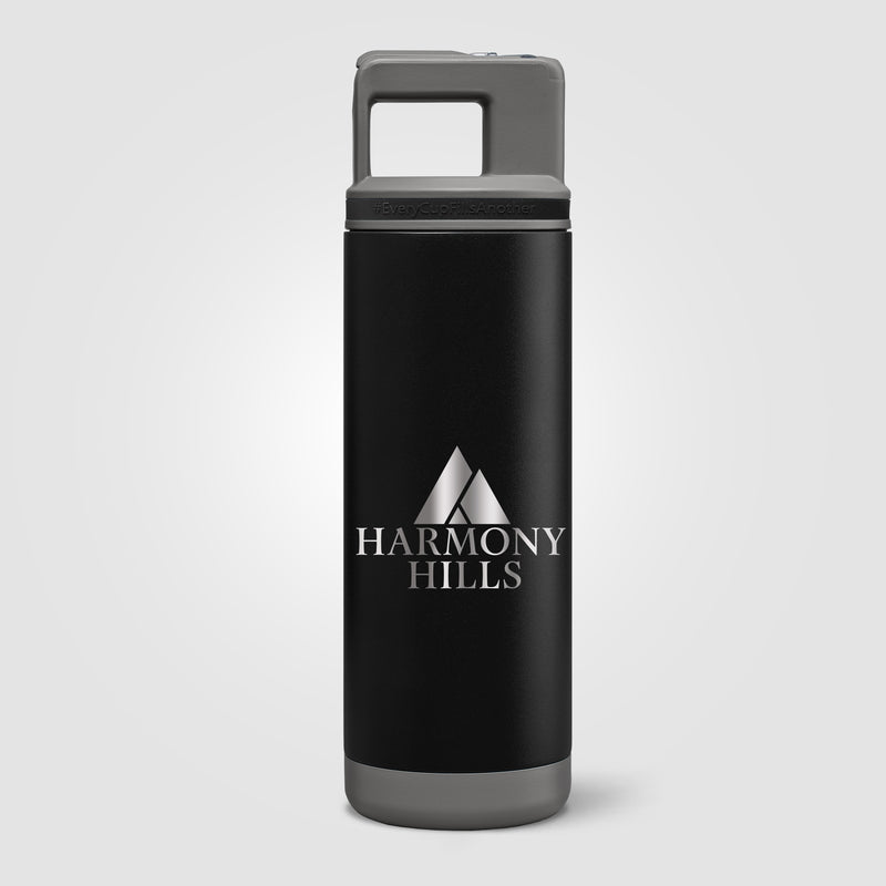 Grosche Alpine Stainless Steel Removable Straw Flip n' Sip Bottle - 20oz -Laser Engraved-zoom-