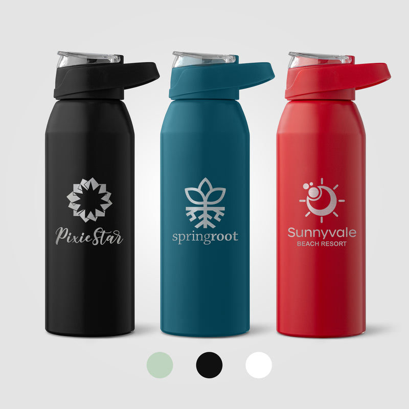 Lyse Recycled Stainless Steel Sport Bottle - 24 oz. - Laser-zoom-