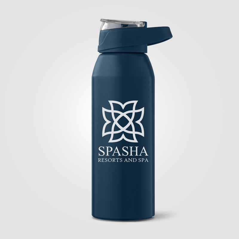 Lyse Recycled Stainless Steel Sport Bottle - 24 oz. - Silkscreen-zoom-